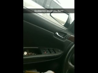 Riding around with a hard dick