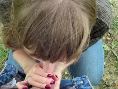 Горячая студентка сделала  минет и проглотила сперму на прогулке - Screenshot 10 of 16 - Blowjob