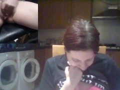 Two Camera Kitchen Orgasm Fun