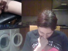 Two Camera Kitchen Orgasm Fun - Screenshot 9 of 16 - Redhead