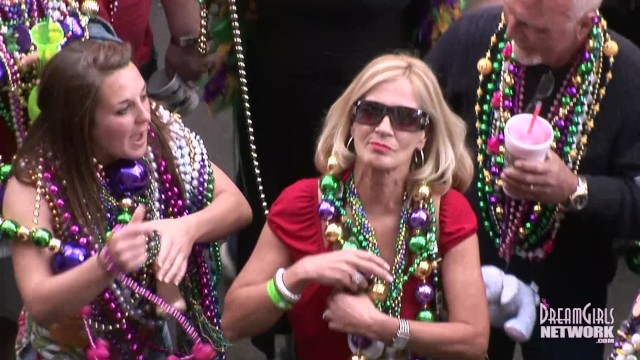 Fat Tuesday Freaky MILFS getting Naked in the Street for Beads - Pornhub.com