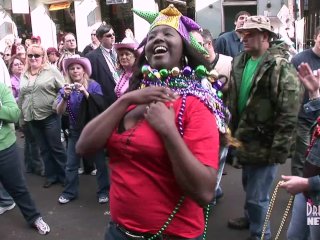 Fat Tuesday Freaky MILFS Getting Naked In The Street For Beads