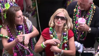 Freaky MILFS Get Naked In The Street For Beads On Fat Tuesday