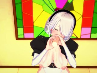 FUTA BAYONETTA FUCKS 2B DOGGYSTYLE IN CHURCH