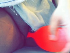 CHUBBY LATINA TEEN FUCKS BRUSH HANDLE AFTER SHOWER