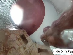 Hot Shower BTS Fun With Christy, Dahlia and Ivan - Screenshot 14 of 16 - Pornstar