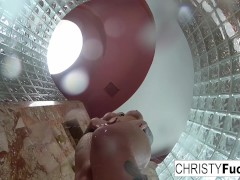 Hot Shower BTS Fun With Christy, Dahlia and Ivan - Screenshot 4 of 16 - Pornstar