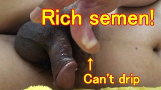 Close-up masturbation - Thick sperm fully flowed!