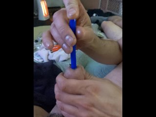 My boy practicing sounding on me