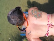 Preview 4 of Fucking her tight pink pussy at the lake!