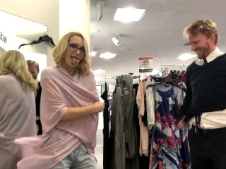 Ginger Banks and I just try on our Outfits in a Dressing Room