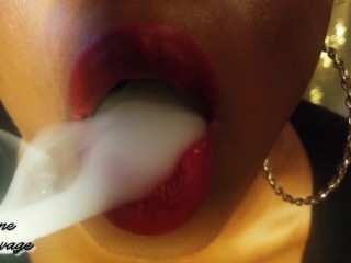 Ebony Girl Smoking Black and Mild