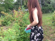 Preview 6 of Outdoor Controlled Orgasm In Public Raspberry Patch | Lexa Lite