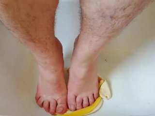 sexy feet, solo female, sensual feet, banana
