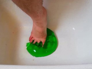 Fun with green jello