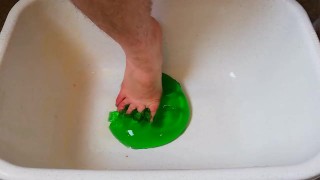 Fun with green jello