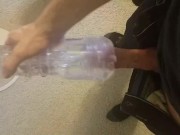 Preview 2 of Teen handsfree Cumshot From New Fleshlight