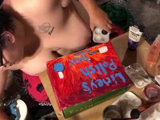 webcam, bbw, paint, big tits