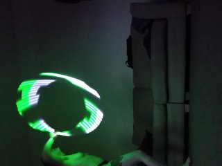 Topless sexy LED HOOP Dance Raven Ivee