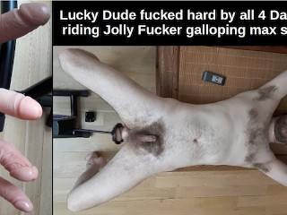 Lucky Dude Fodido Por Todos Os 4 Dalton Cavalgando Jolly Fucker Galopando Velocidade Máxima