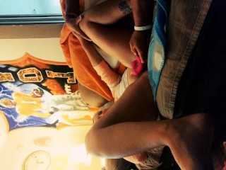 Making horny wife cum all_over my_mouth an toys