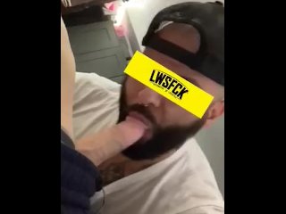 Sucking yet another huge cock