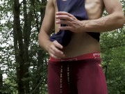 Preview 6 of Male cycling shorts porn turned into gay anal plug testing