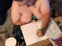 Boobs Ross — failed pin-up girl speed Sketch — julyathon 17