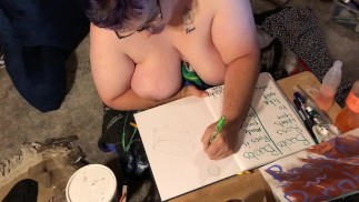 Boobs Ross — 失败的 pin-up girl speed Sketch — julyathon 17