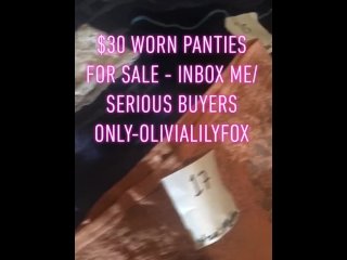 My Dirty Worn Panties 4 Sale - Made Fresh to Order