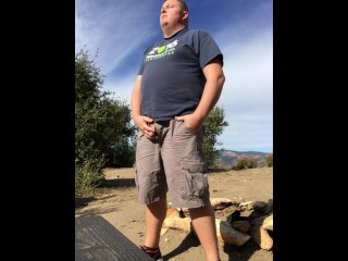 Pissing & Stroking a Bit at my Campsite