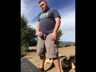 Pissing & Stroking a Bit at my Campsite