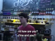 Preview 1 of LatinLeche - Cum Thirsty Boy Sucks A Bartenders Uncut Cock