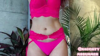Mirrored Lingerie Try On