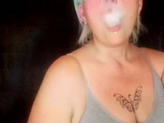 solo female, smoking vape, exclusive, vaping fetish