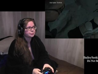 BBW Nerdy Gamer Girl Masturbates And Plays Until Dawn Part_4