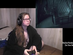 BBW Nerdy Gamer Girl Play Until Dawn Part 5