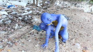 Pintura Corporal, Bodypaint - Blue Digitmon
