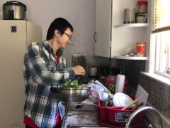 I toss salad for the first time and encourage all of you to try it too!