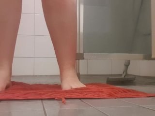 feet worship, shower masturbation, footjob, foot fetish