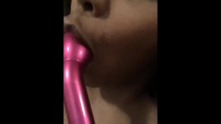 Sucking on my toy, would rather be sucking dick
