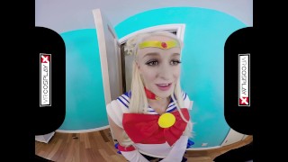 VRCosplayX.com XXX Cosplay BLONDE BABES Compilation In POV VR Part 2