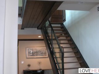 LoveHerFeet - Asian Beauty Ember Snow Rides a Fat White Cock