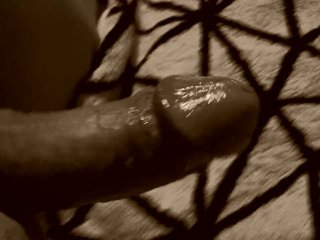stroking my hard cock