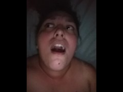 Watch Thick girl's cumming face as she orgasms after playing with her pussy