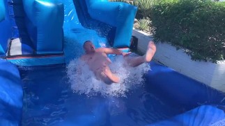 Naked Waterslide at 'Bears on the Prowl' at the CCBC Resort