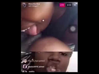Ebony Lesbians Eat Pussy on IG