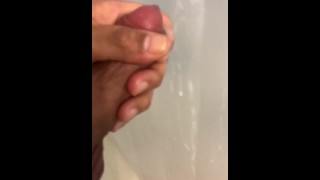 Huge cumshot in slow motion