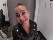 Preview 6 of Blowjob in changing room and cumwalk of fame trought shopping mall,PUBLIC!