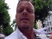 Preview 2 of HITZEFREI.dating STREET-FUCK with GERMAN Brunette LULLU GUN